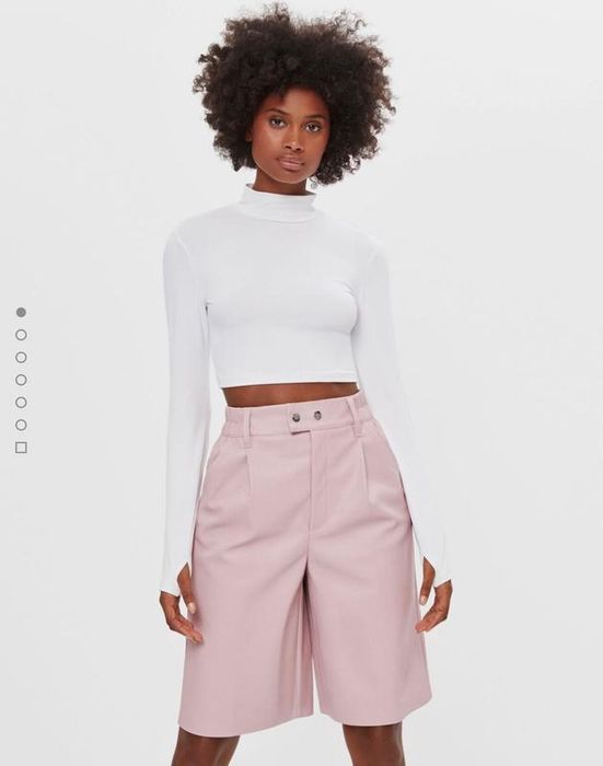 Новые шорты экокожа Bershka S