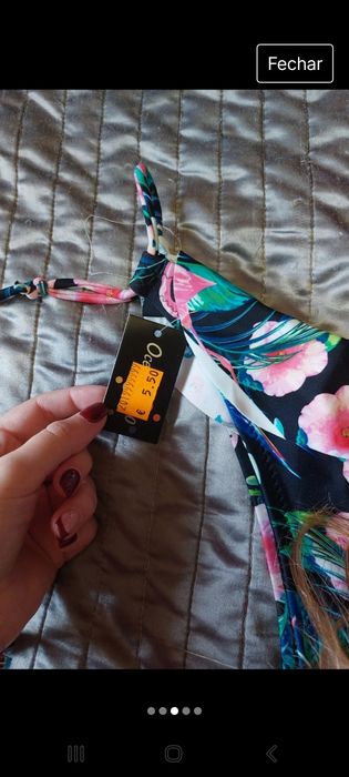 Cuecas de biquini floridas tamanho 38 M