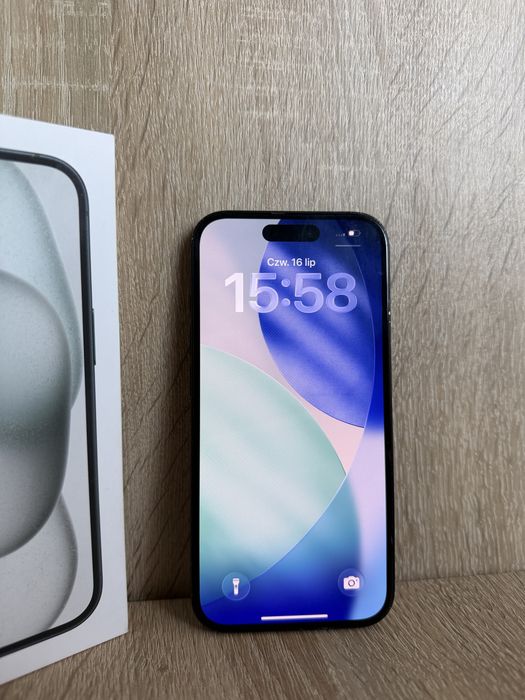 iPhone 15 128 GB Czarny 100% Kondycji Baterii Gwarancja