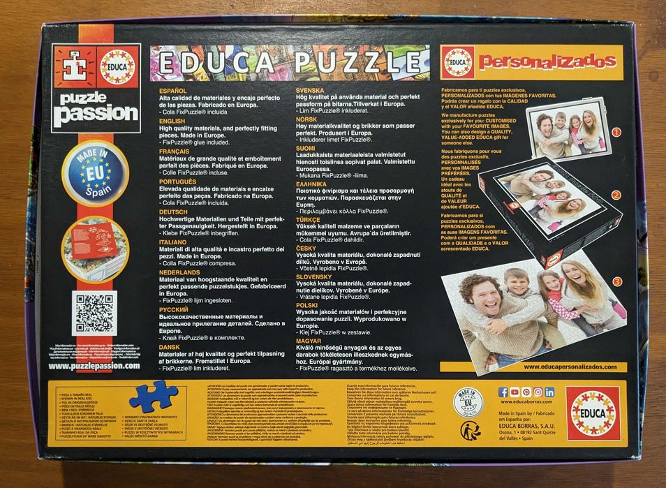 Puzzle 1000 peças da Educa – A princesa e o unicórnio