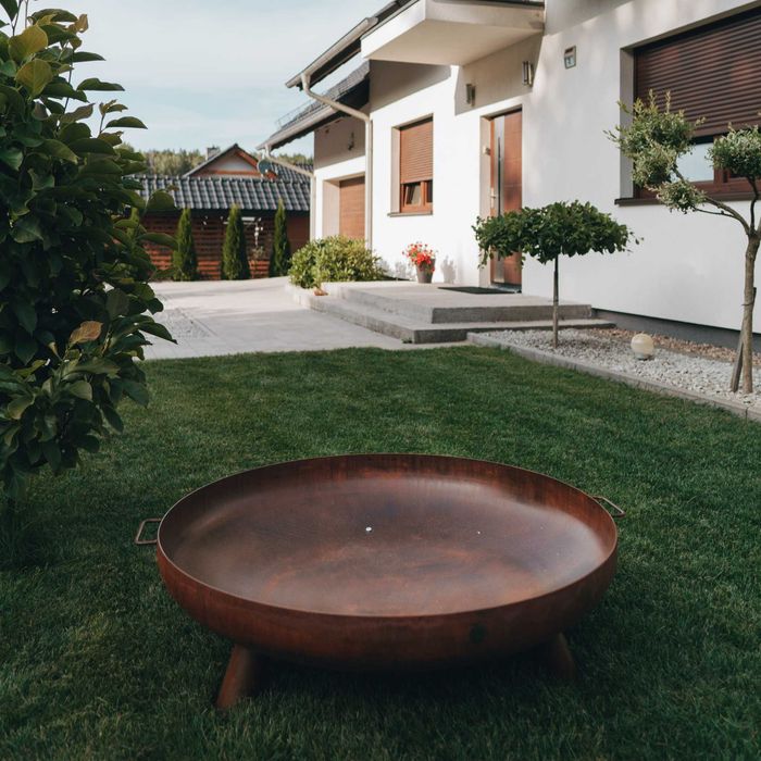Palenisko ogrodowe Corten na nóżkach 70cm blacha 3mm grill + Gratis