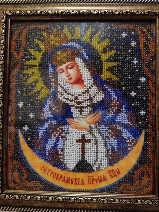 Остробрамская икона вышитая бисером