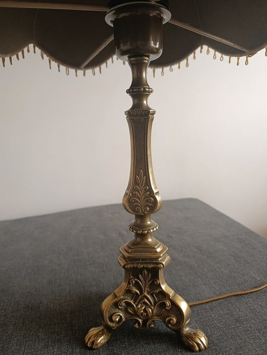 Lampa MOSIĄDZ  wys. 61 cm na Lwich łapach masywna POLECAM