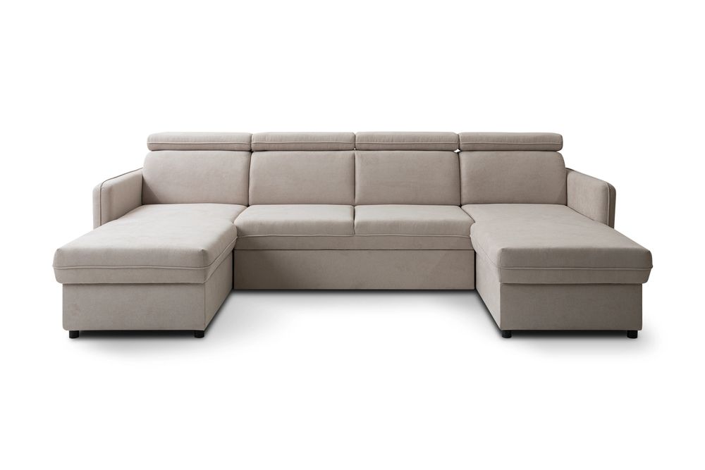 Narożnik BARCELO SYSTEM 282x165 - funkcja spania, 2 pojemniki, ruchome zagłówki