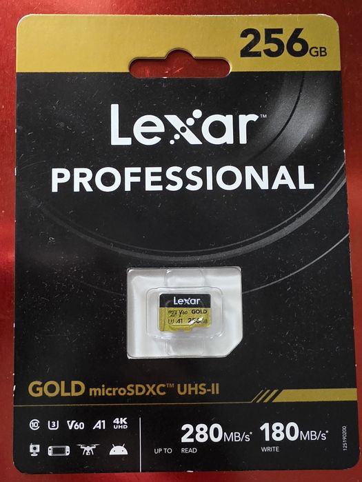 SDXC Lexar Professional UHS-II Gold 256Gb