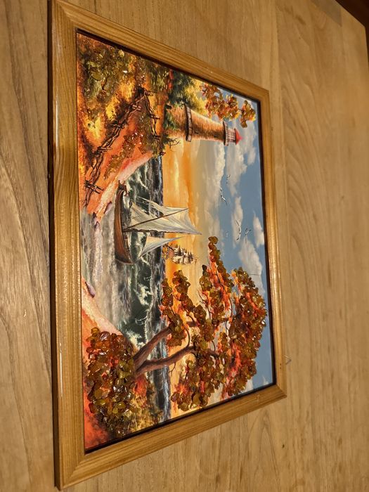 Bursztynowy obraz 32x23,5 cm