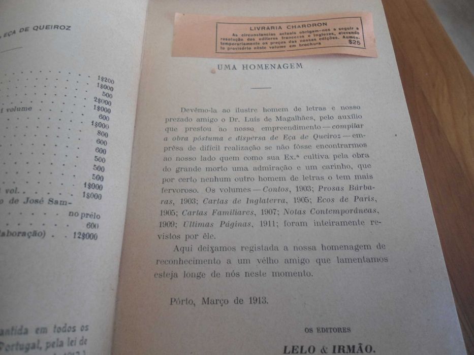 Notas Contemporâneas por Eça de Queiroz  (1913)