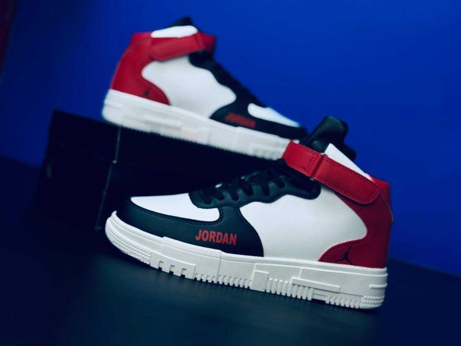 Мужские зимние кроссовки на меху Jordan натуральная кожа супер тёплые