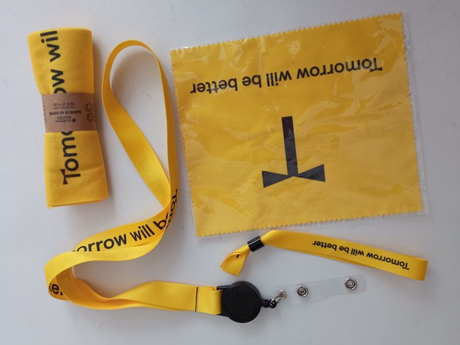 Komin bandana smycz ściereczka do czyszczenia szkieł, wszystko żółte