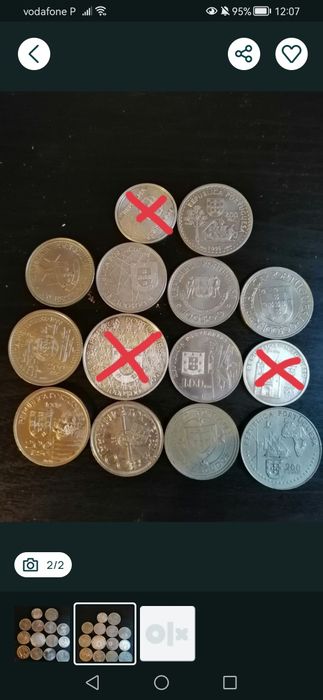 Moedas de Colecção Escudos (valores na descrição)