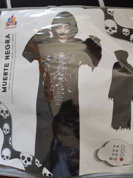 Fato Halloween morte negra