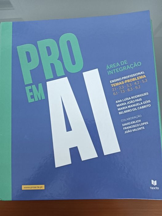 PRO em AI 2º Ano E. Profissional Texto Dossier do professor  NOVO!*