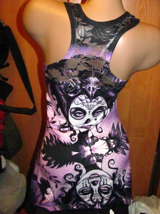 Майка, или короткое платье Santa Muerte.скелет,готика