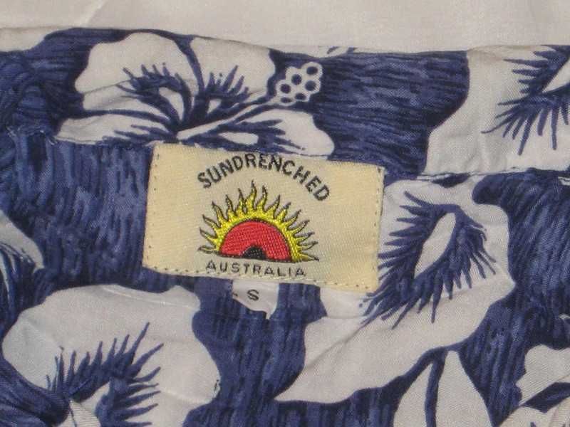 koszula krótki rękaw hawajska kwiaty Indonezja wiskoza rayon S M