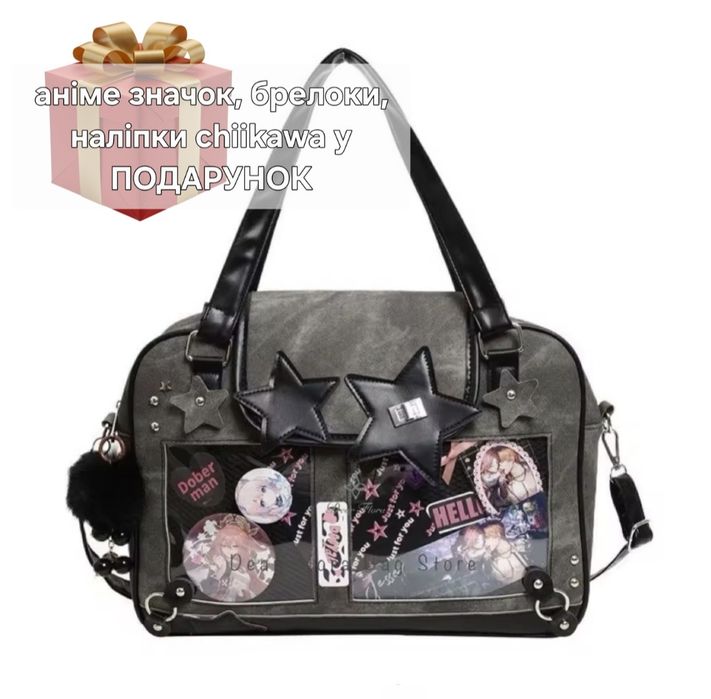 Y2K Itabag Lolita Girl Прозора кишенькова модна сумка через плече