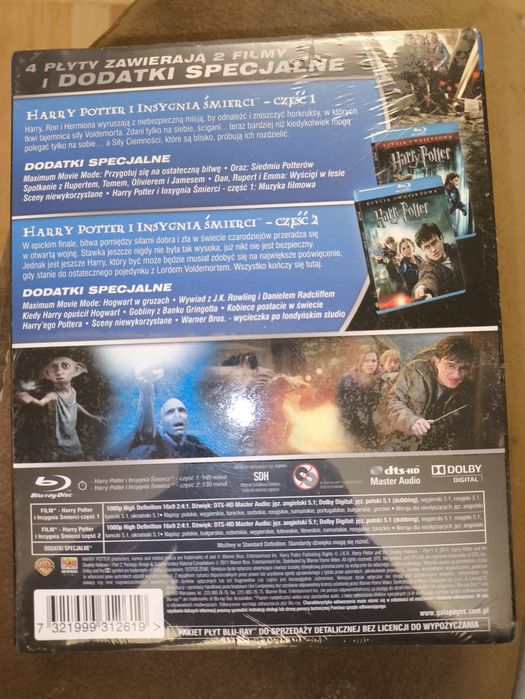 Blu-ray Harry Potter Insygnia śmierci cz. 1 i 2