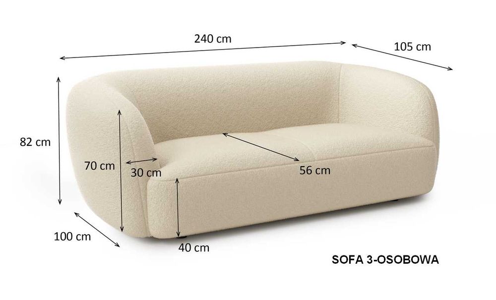 Sofa Lagoon 2-os 3-os różne konfiguracje kolory produkt na zamówienie