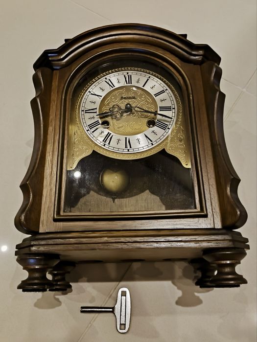 Zegar kominkowy Hermle zegarek kapliczka drewniany!