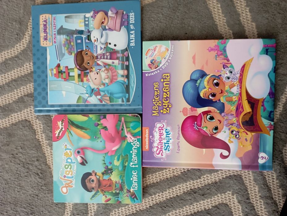 Książki dziewczynki Wissper, Klinika pluszaków, Shimmer i Shine DVD