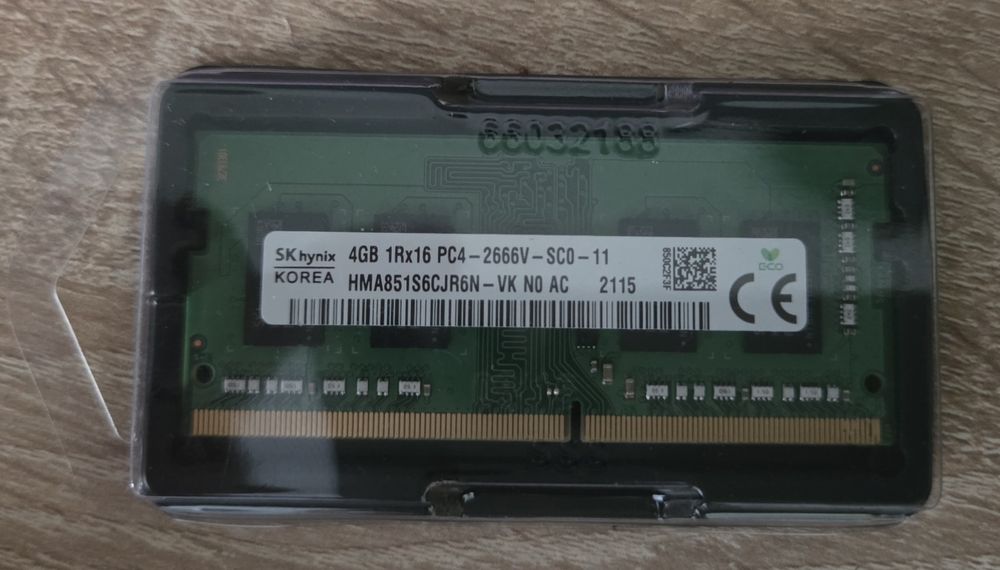 SK hynix 4 GB SO-DIMM DDR4 2666 MHz HMA851S6CJR6N-VK пам'ять для ноута