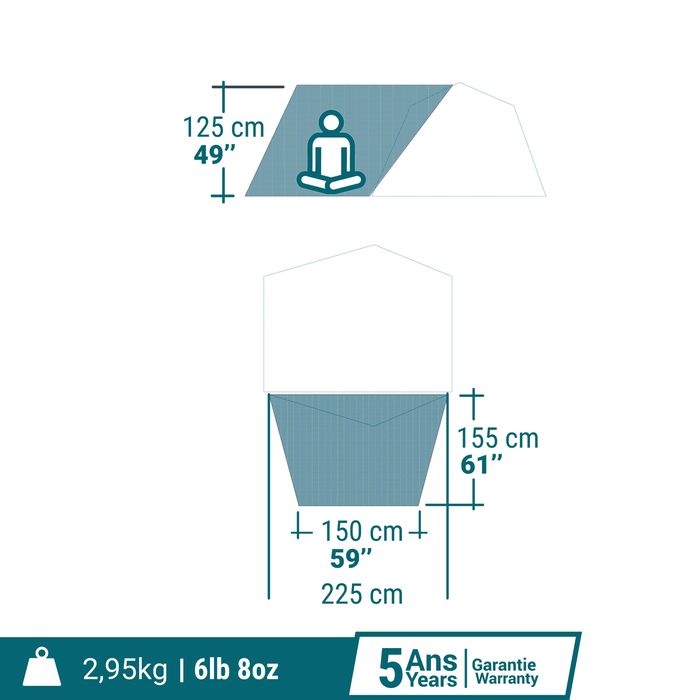 Cobertura para tenda de Campismo - 2 Seconds Easy XL Fresh