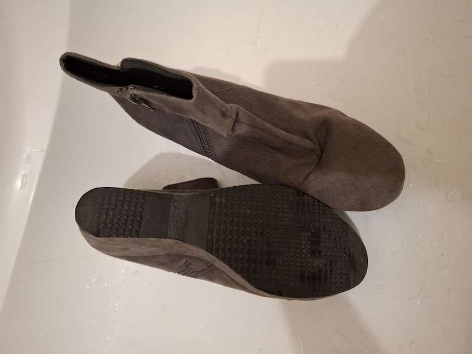Botki damskie szare rozmiar 39.