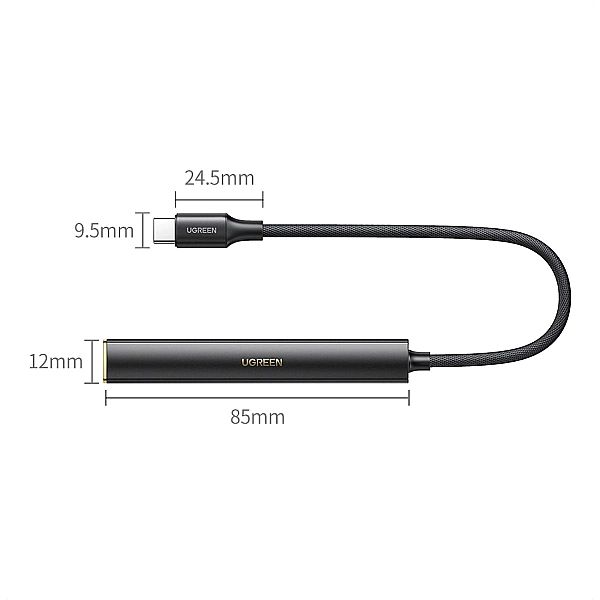 Wzmacniacz słuchawkowy DAC Ugreen CM545 ze złącza USB-C do mini jack 3
