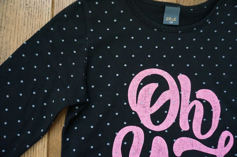 Sukienka bawełniana dziewczęca dł. rękaw rozm.128