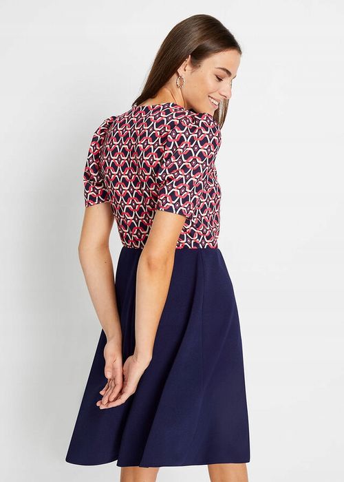 B.P.C sukienka granatowa nadruk ^44/46