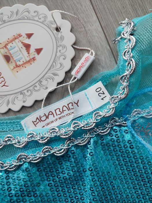 Sukienka ELSA Frozen Kraina Lodu kostium strój 116 122