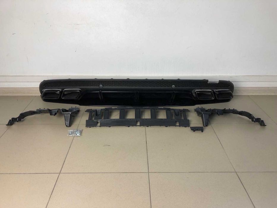 накладка заднего бампера мерседес w205 14-18 amg дифузор бампера губа