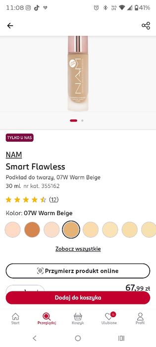 Podkład NAM Warm Beige