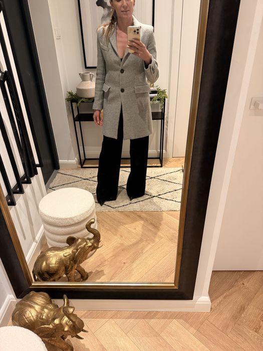 Płaszcz ZARA roz xs szary