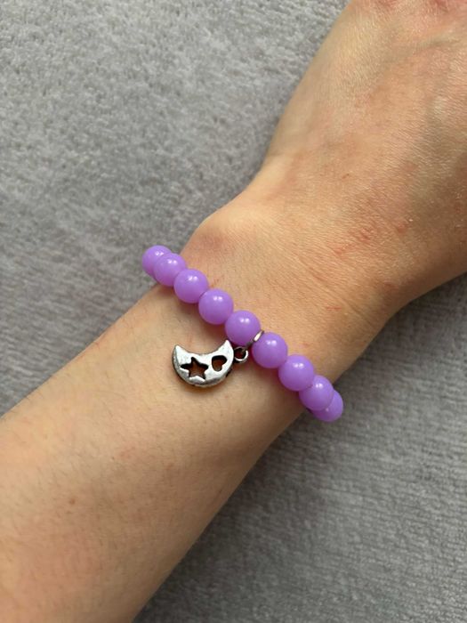 Bransoletka handmade koraliki z księżycem boho unikat kawaii wiosna lato fashion