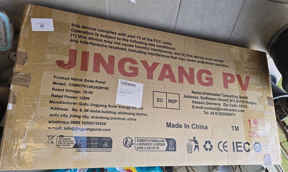 Panele słoneczne JINGYANG 2x120W