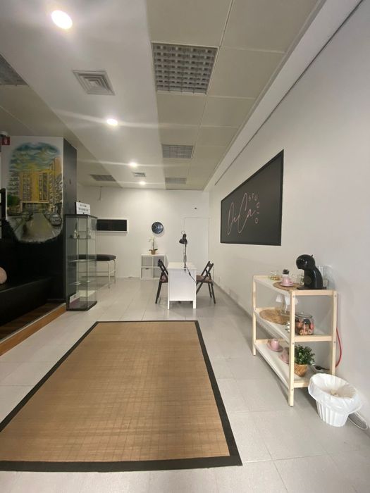 Sala principal num salão de beleza