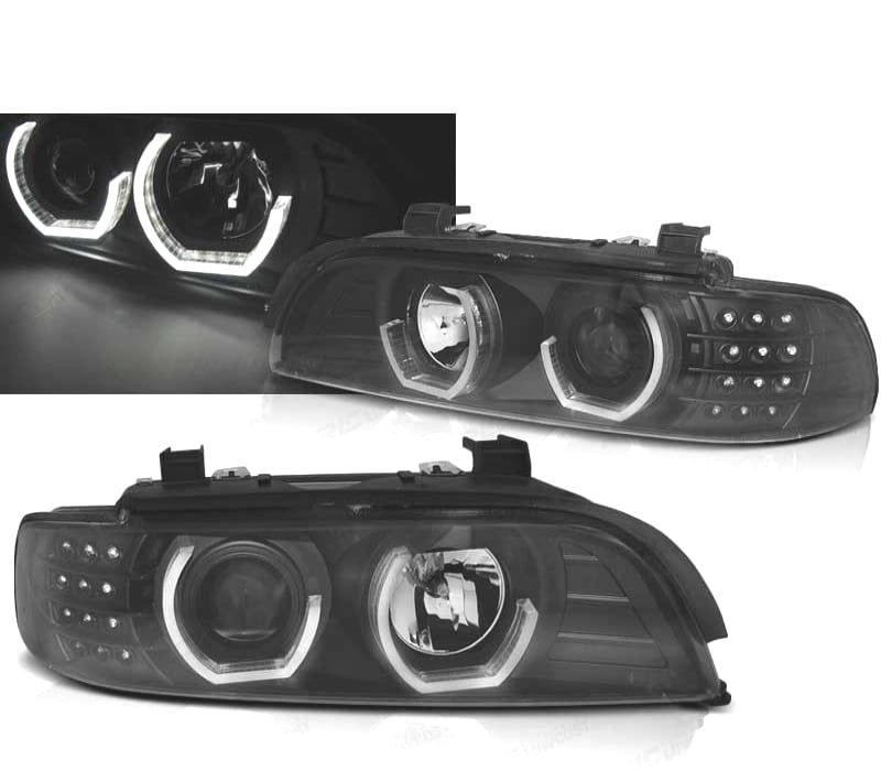 FARÓIS BMW E39 ANGEL EYES 3D CCFL + LED