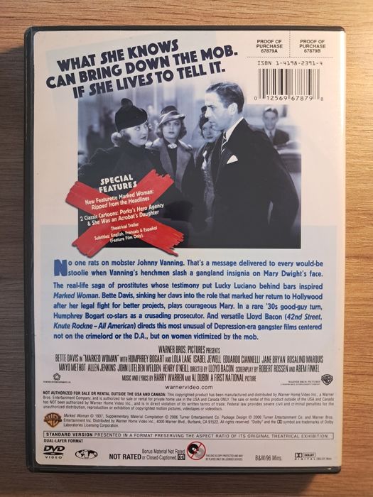 Marked Woman | Warner | Davis | Bogart | DVD