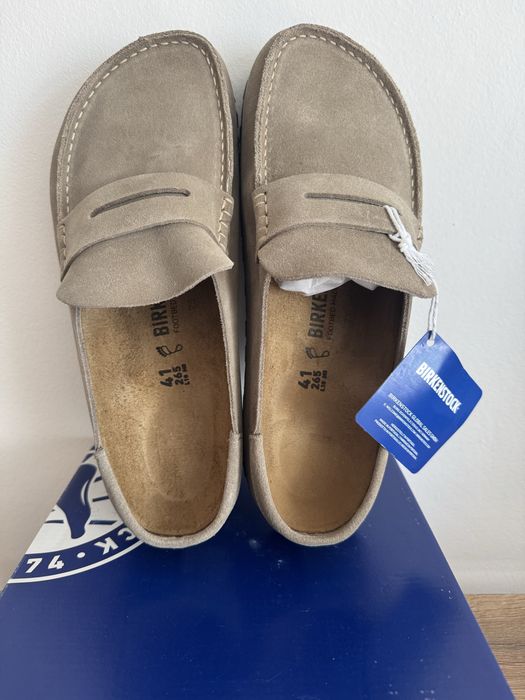 Замшеві шльопанці Birkenstock Boston