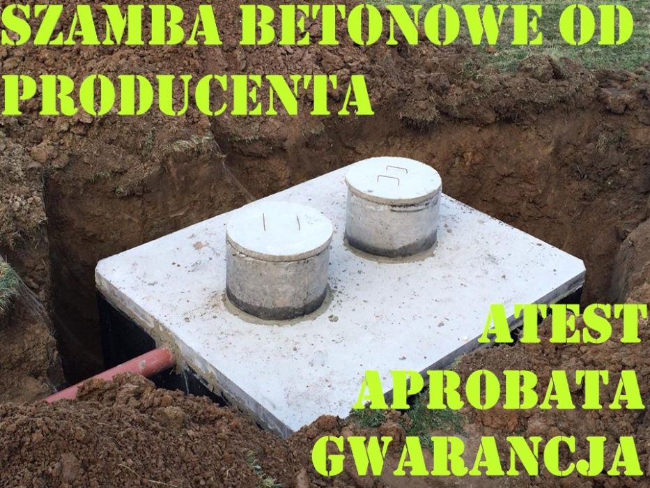 Szamba Betonowe Zbiorniki na Szambo Zbiornik na Deszczówkę KOMPLEKSOWO