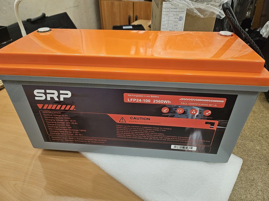 Акумулятор LiFePO4 24V 100Ah , 48V 100Ah LiFePO4 SRP Европа в наличии