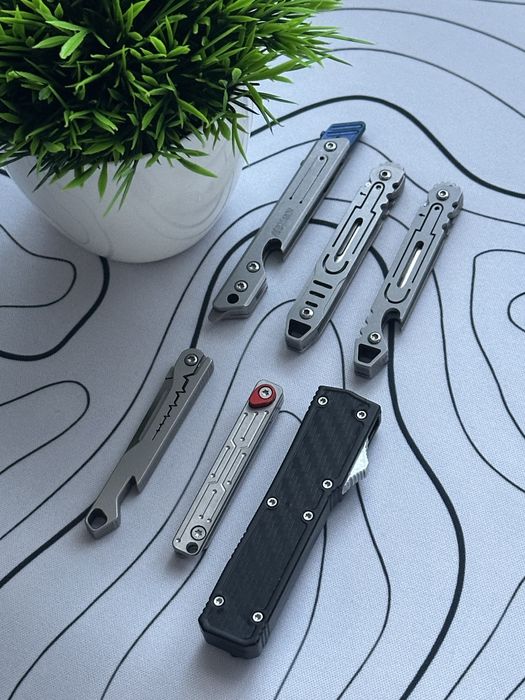 EDC Титановий ніж-скальпель | ретрактор | Карабін | Кільце