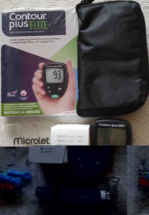 Glukometr NOWOŚĆ Contour plus ELITE"Bluetooth"+GRATIS 50 pasków(NOWY!)