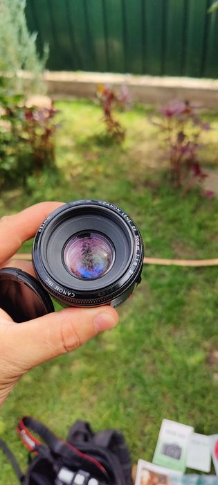 обьектив Canon 50 ef 1.8 и  фирменный фоторюкзак Canon
