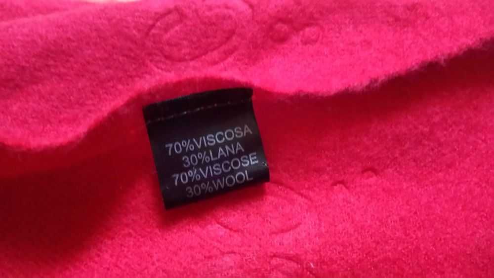 Палантин утеплений червоний