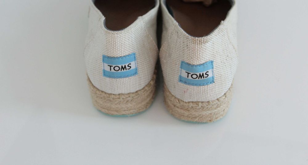 TOMS espadryle, platforma nieużywane bez wad 38,5