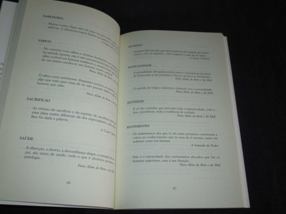 Livro Citações e Pensamentos de Friedrich Nietzsche