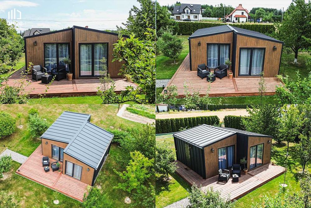 Domek modułowy całoroczny , Letniskowy , 35m2 , Bez zezwoleń na budowę