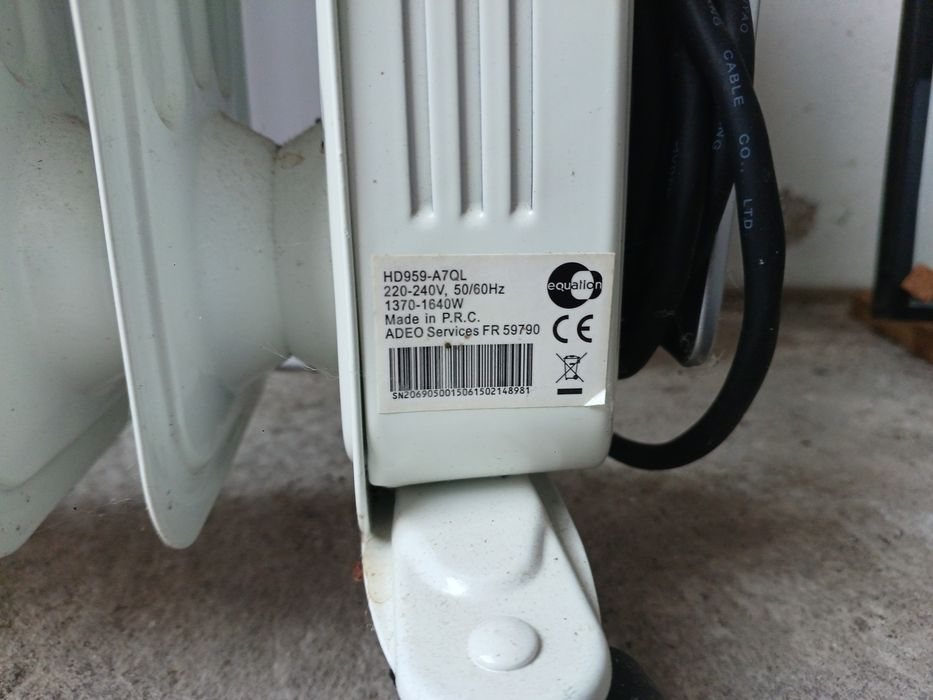 Aquecedor a oleo equacion Hd972