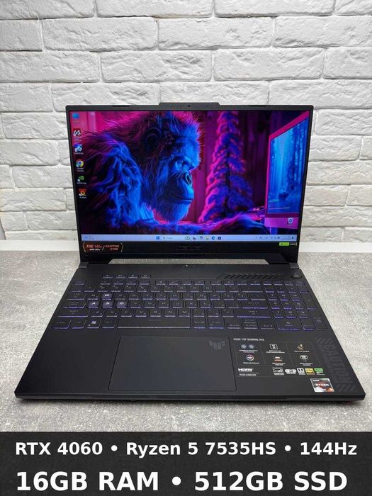 Asus TUF Gaming FA507NV/7535HS/16GB RAM/512GB SSD/RTX 4060 8GB/144Hz